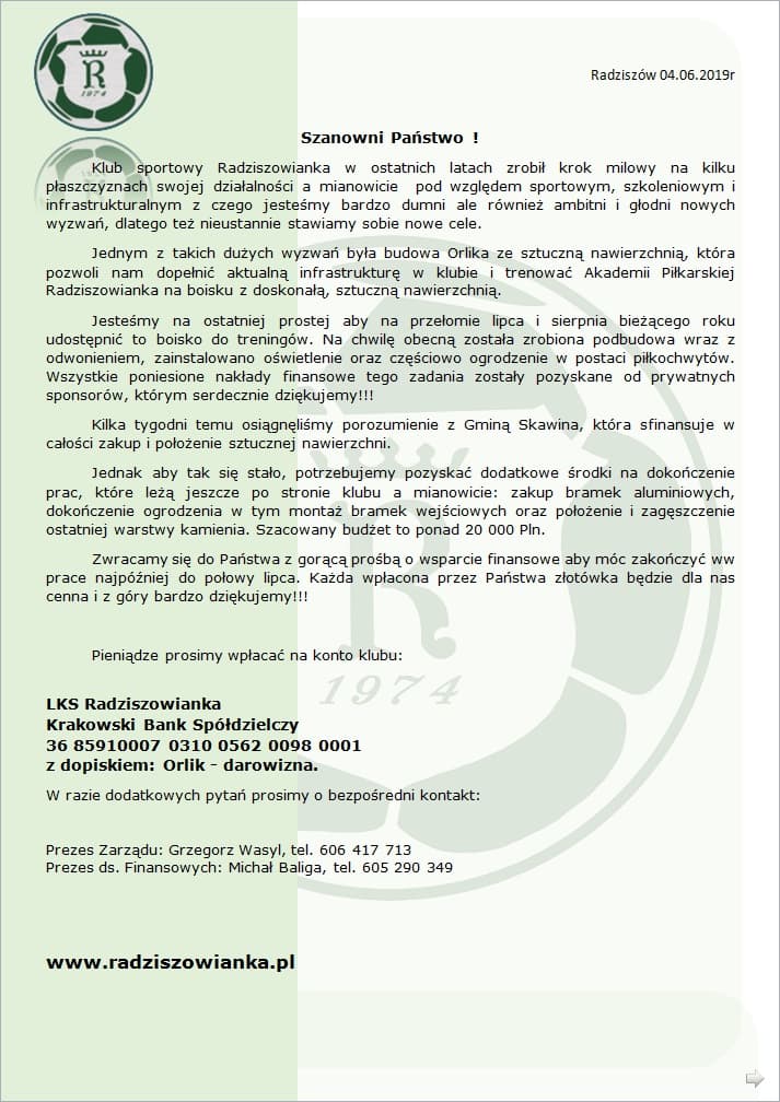 BUDOWA ORLIKA - OSTATNIA PROSTA