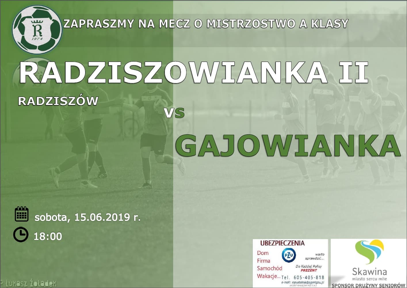 Zaproszenie na mecze  15.06.2019 r.