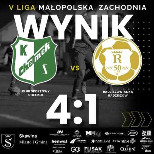 5 liga małopolska zachodnia |KOLEJKA 17| KS Chełmek - Radziszowianka 1:4